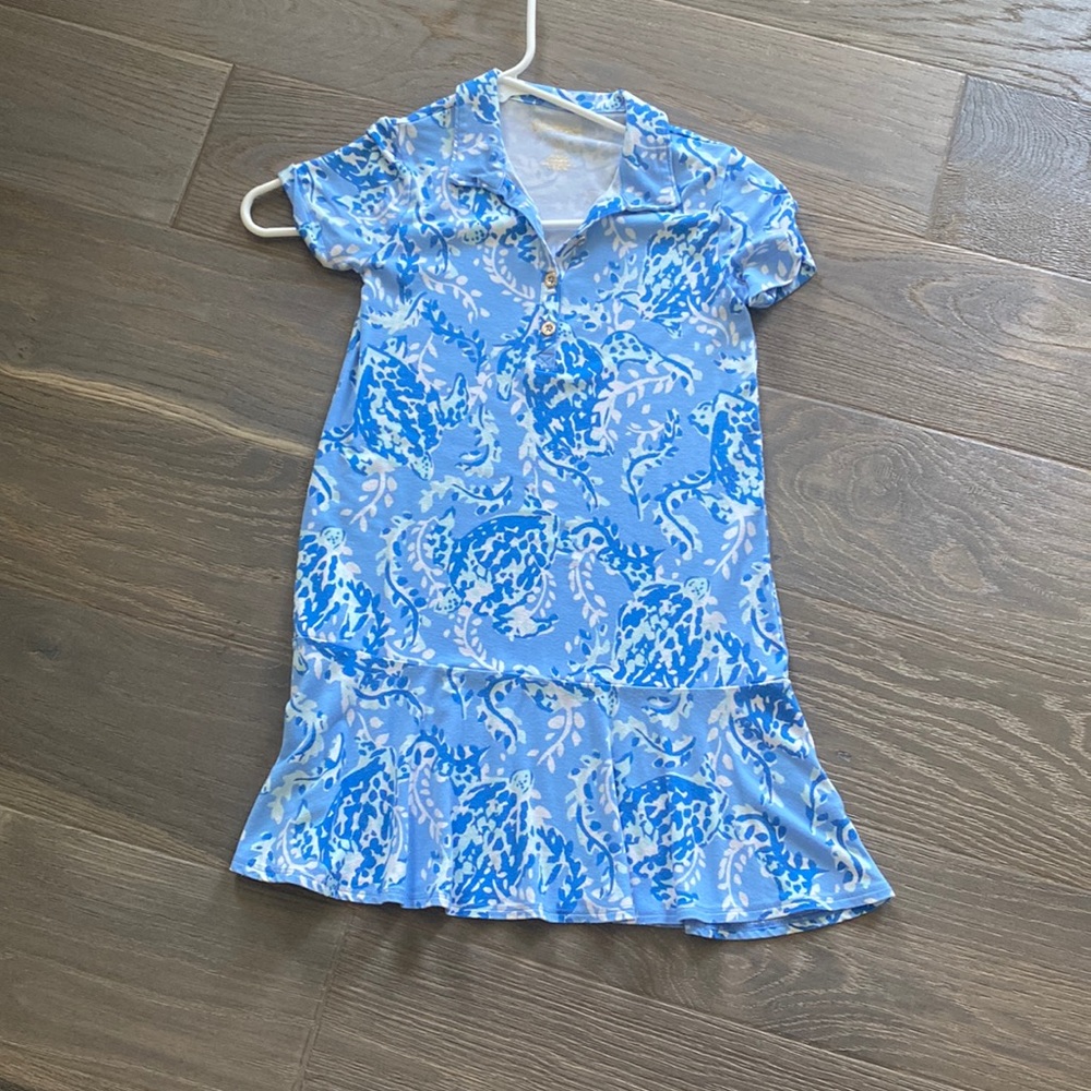 Lilly Pulitzer girls size M 6/7 collared short sleeve dress